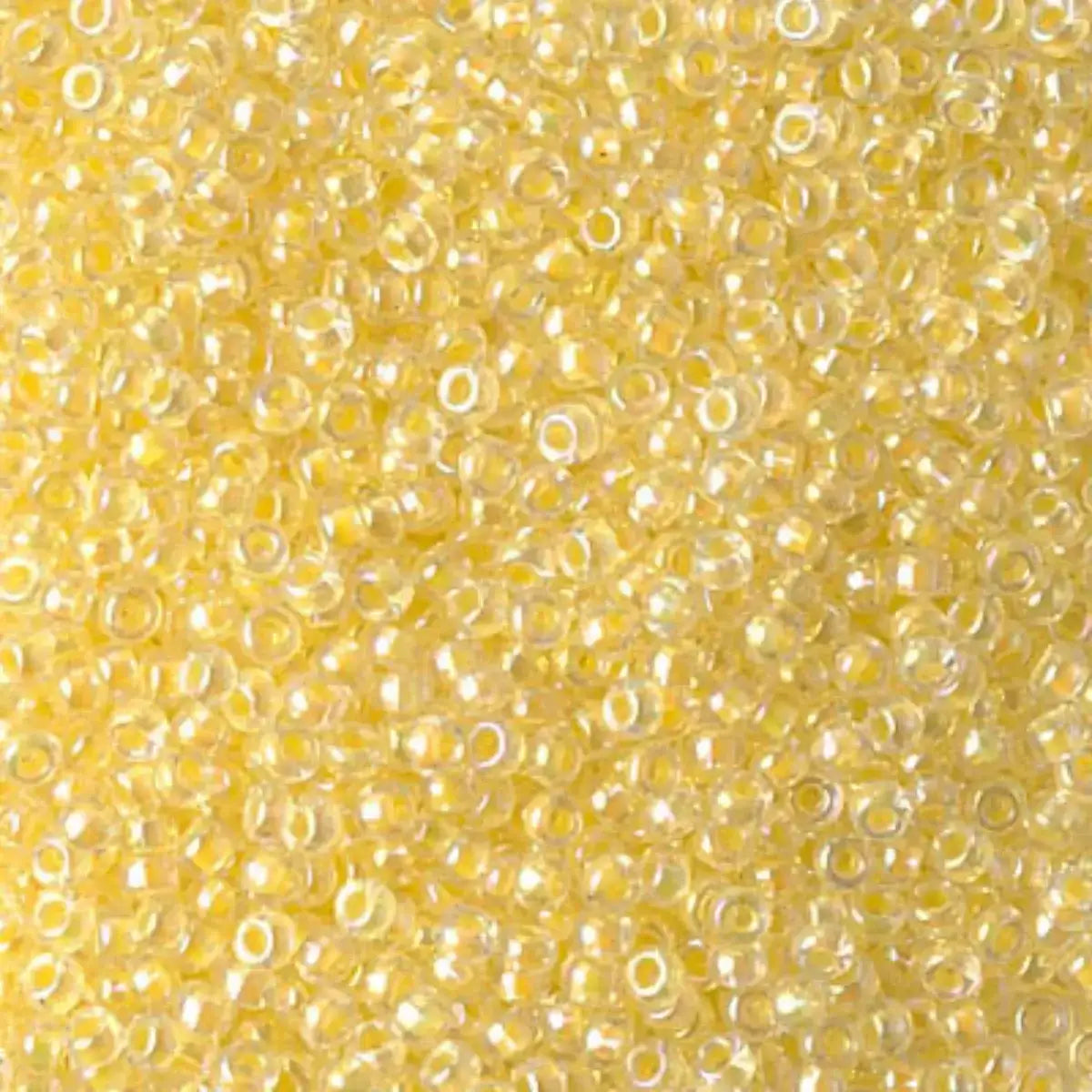 Miyuki 11/0 Seed Beads, 11-0273, Yellow Lined Crystal AB, 10g - The Argus Collection