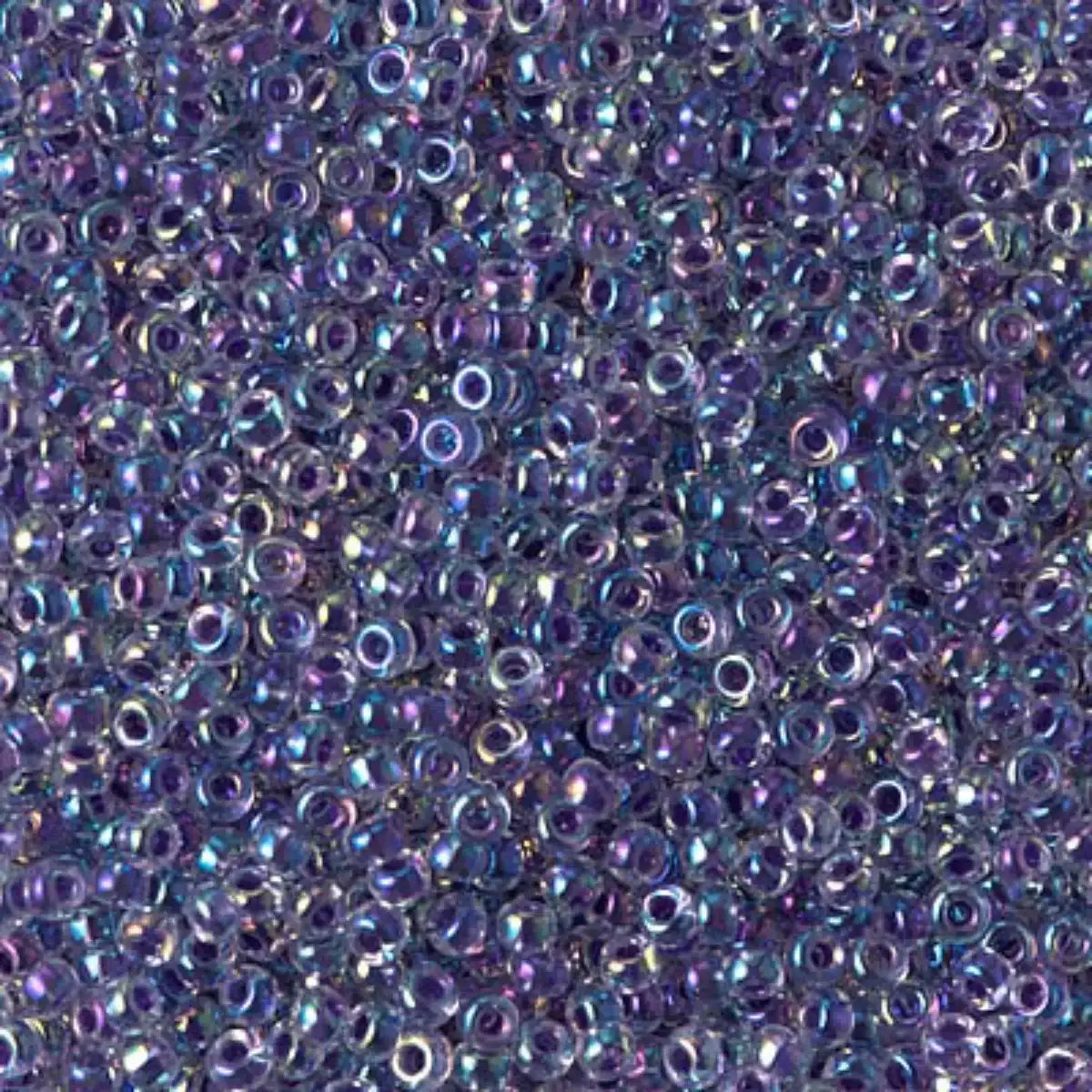 Miyuki 11/0 Seed Beads, 11-0274, Amethyst Lined Crystal AB, 10g - The Argus Collection