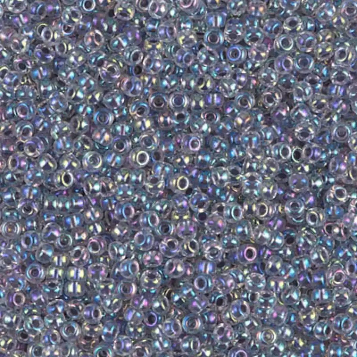 Miyuki 11/0 Seed Beads, 11-0286, Light Purple Lined Crystal AB, 10g - The Argus Collection
