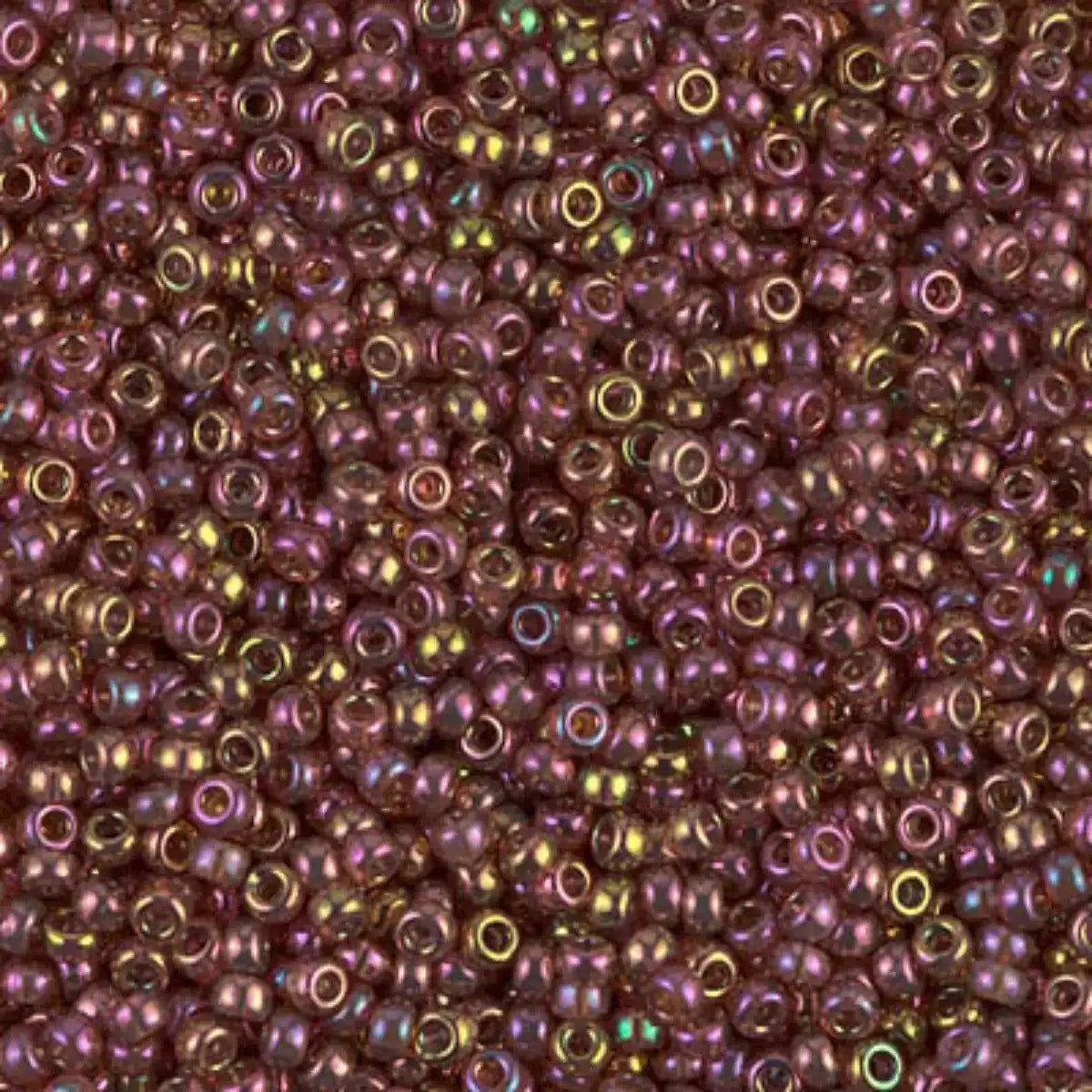 Miyuki 11/0 Seed Beads, 11-0301, Dark Topaz Rainbow Gold Luster, 10g - The Argus Collection
