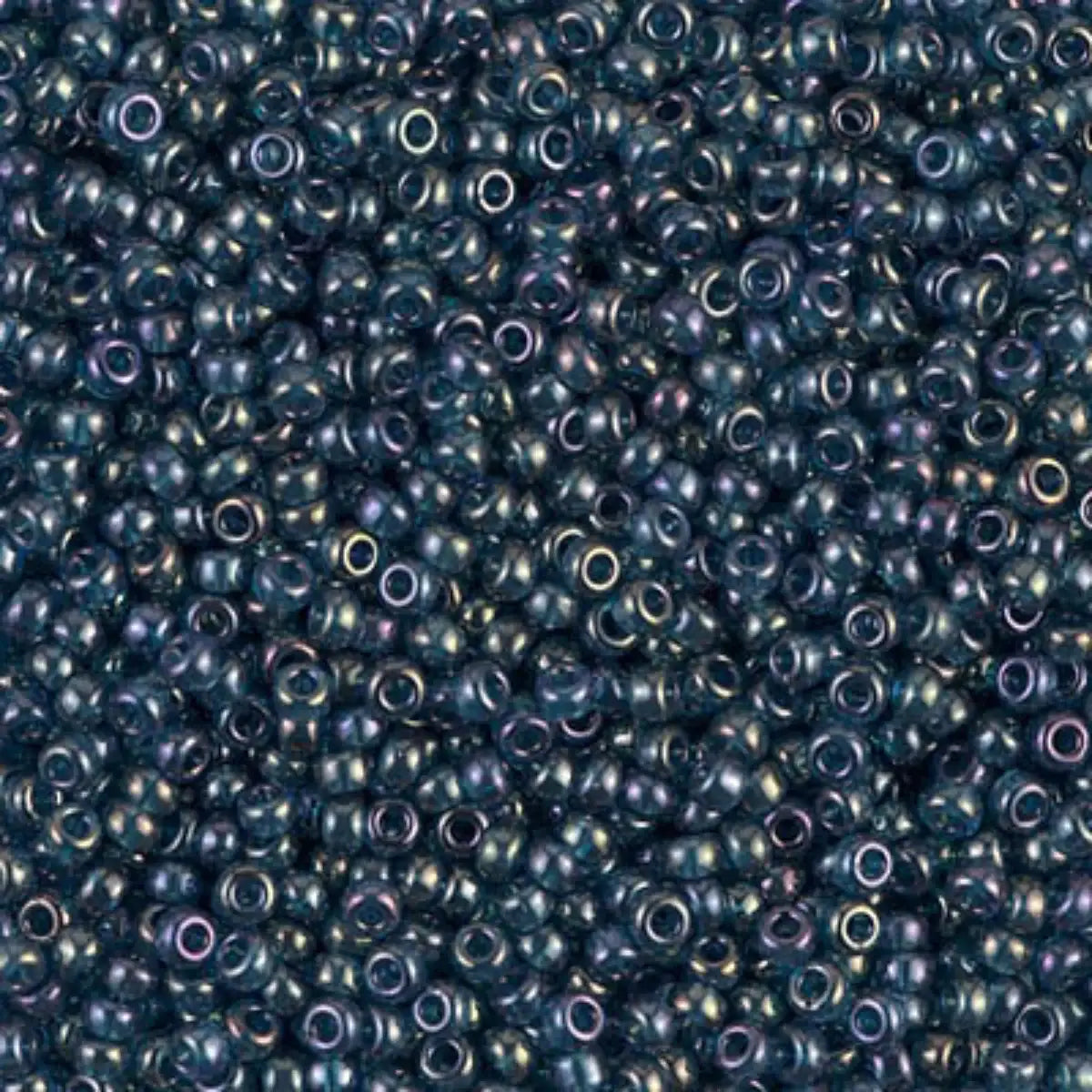 Miyuki 11/0 Seed Beads, 11-0305, Montana Blue Gold Luster, 10g - The Argus Collection