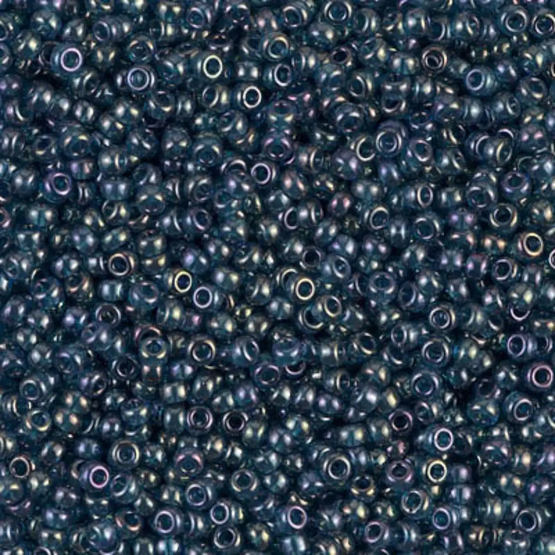 Miyuki 11/0 Seed Beads, 11-0305, Montana Blue Gold Luster, 10g - The Argus Collection