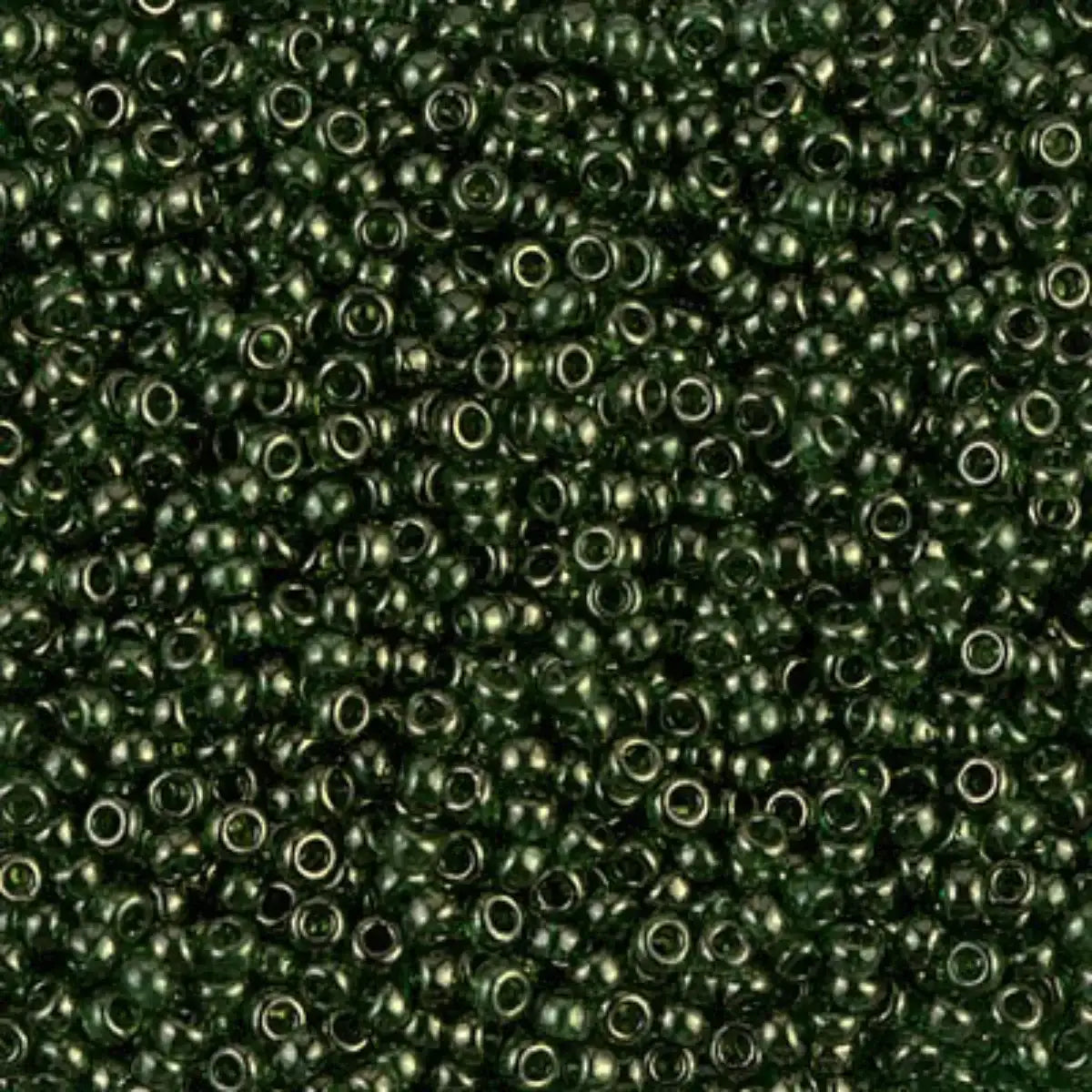 Miyuki 11/0 Seed Beads, 11-0306, Olive Green Gold Luster, 10g - The Argus Collection