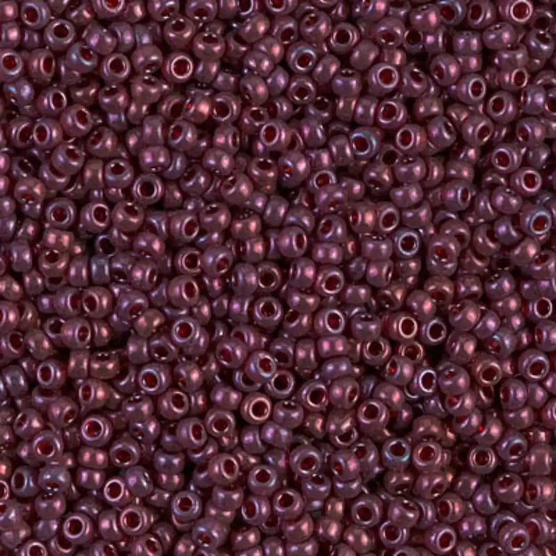 Miyuki 11/0 Seed Beads, 11-0313, Cranberry Gold Luster, 10g - The Argus Collection