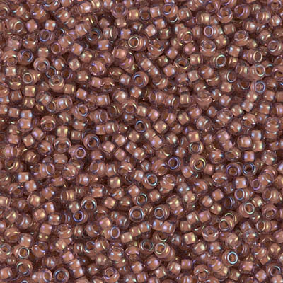 Miyuki 11/0 Seed Beads, 11-0337, Lined Cinnamon Luster, 23g - The Argus Collection