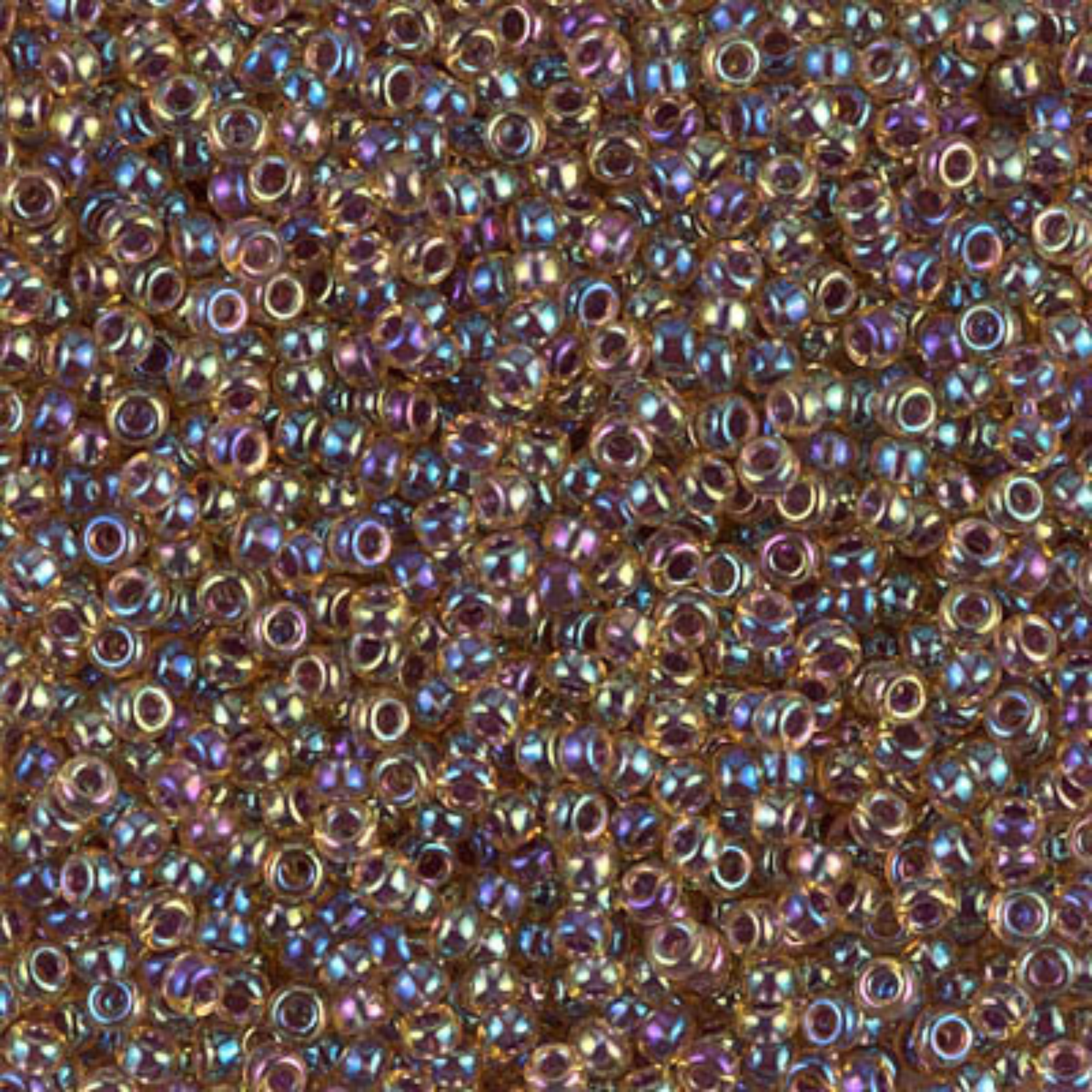 Miyuki 11/0 Seed Beads, 11-0342, Light Topaz AB Berry Lined, 10g