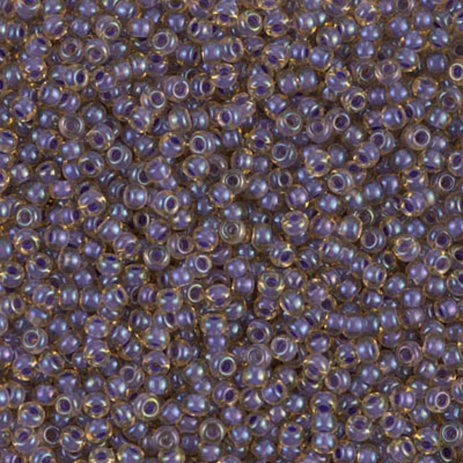 Miyuki 11/0 Seed Beads, 11-0348, Light Topaz Luster Purple Lined, 10g