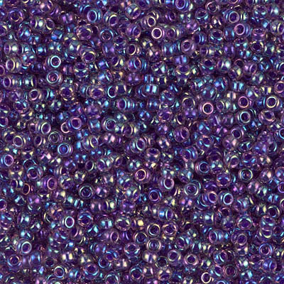 Miyuki 11/0 Seed Beads, 11-0356, Purple Lined Amethyst AB, 23g - The Argus Collection