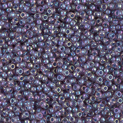 Miyuki 11/0 Seed Beads, 11-0360, Lined Light Amethyst AB, 23g - The Argus Collection