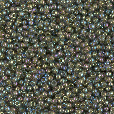 Miyuki 11/0 Seed Beads, 11-0361, Chartreuse Lined Olivine AB, 23g - The Argus Collection