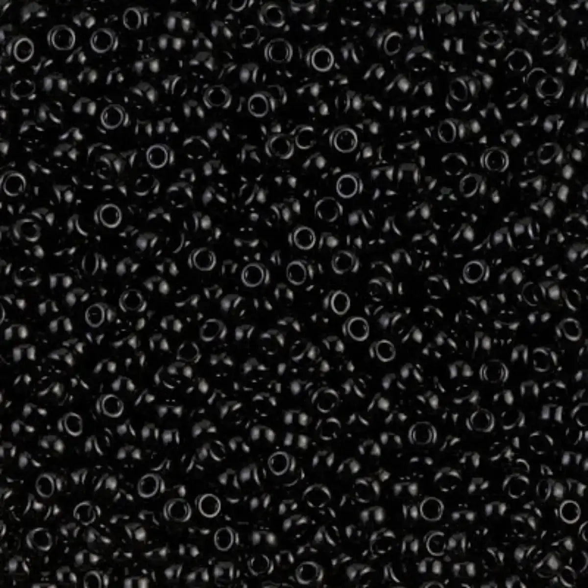 Miyuki 11/0 Seed Beads, 11-0401, Opaque Black, 10g - The Argus Collection