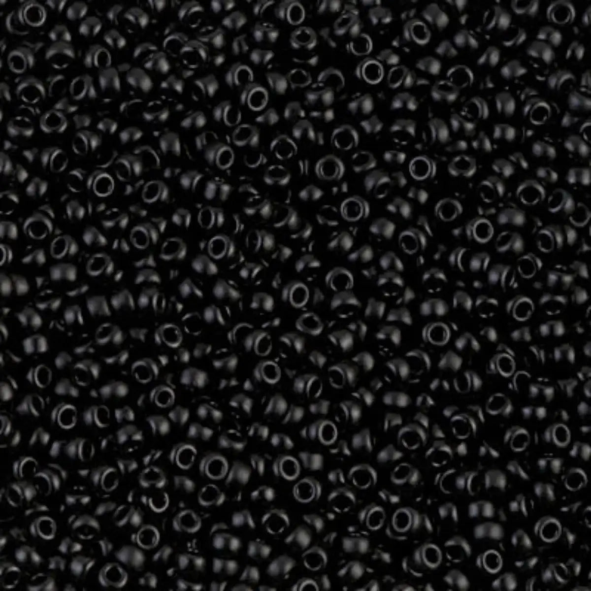 Miyuki 11/0 Seed Beads, 11-0401SF, Semi-Matte Black, 10g - The Argus Collection