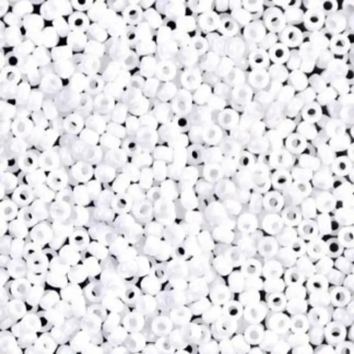 Miyuki 11/0 Seed Beads, 11-0402, Opaque White, 10g - The Argus Collection