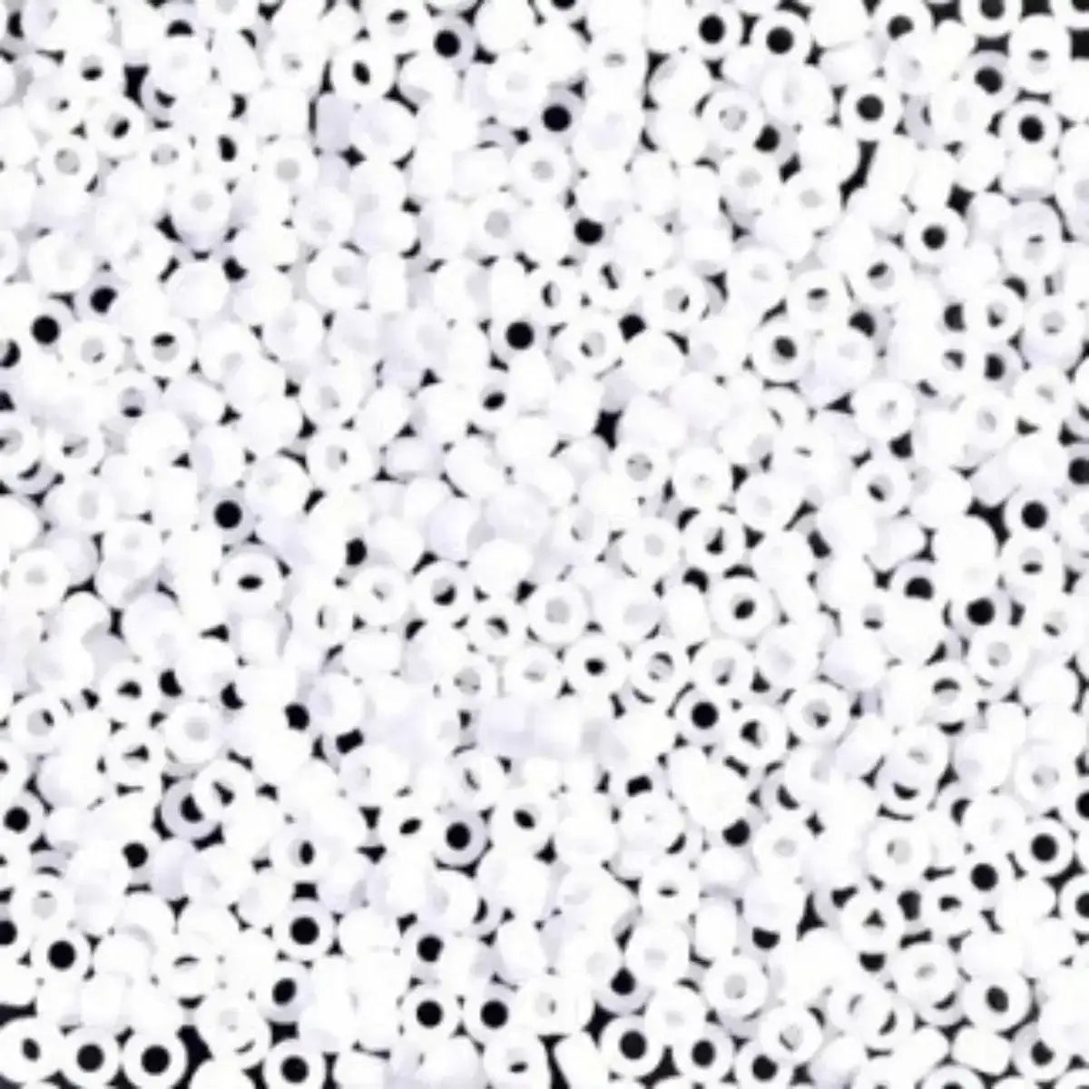Miyuki 11/0 Seed Beads, 11-0402F, Matte White, 10g - The Argus Collection