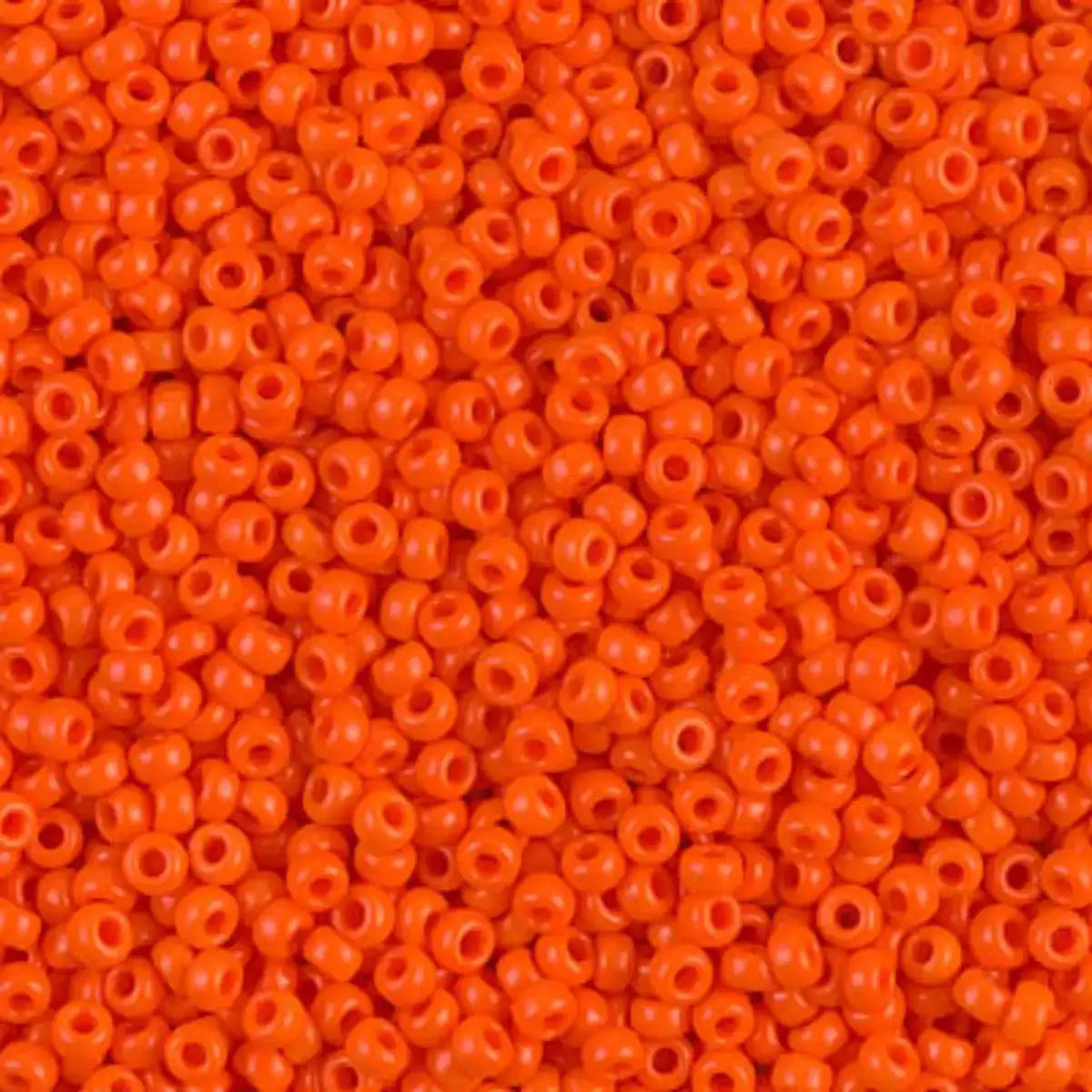 Miyuki 11/0 Seed Beads, 11-0406, Opaque Orange, 10g - The Argus Collection