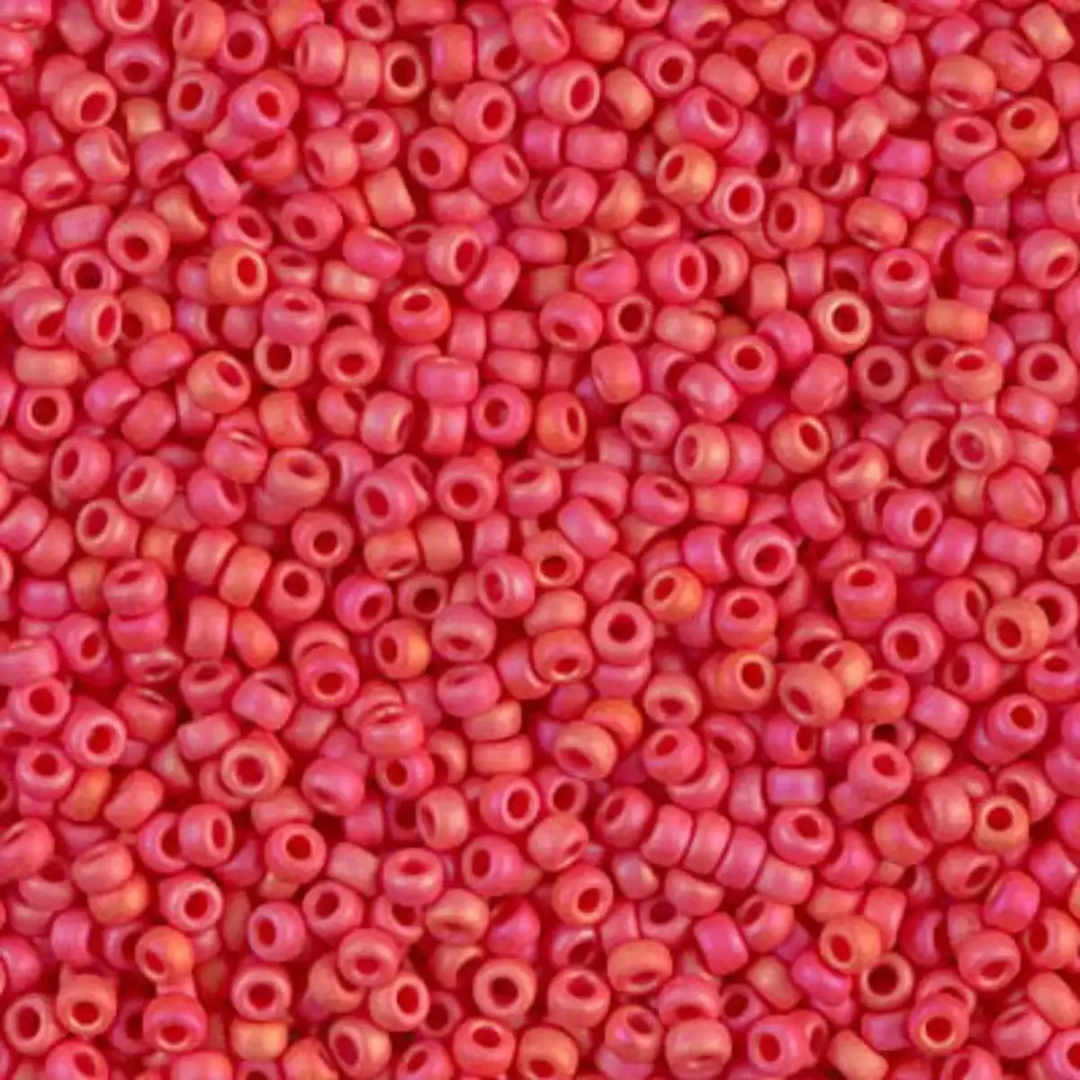 Miyuki 11/0 Seed Beads, 11-0407FR, Matte Red AB, 10g - The Argus Collection
