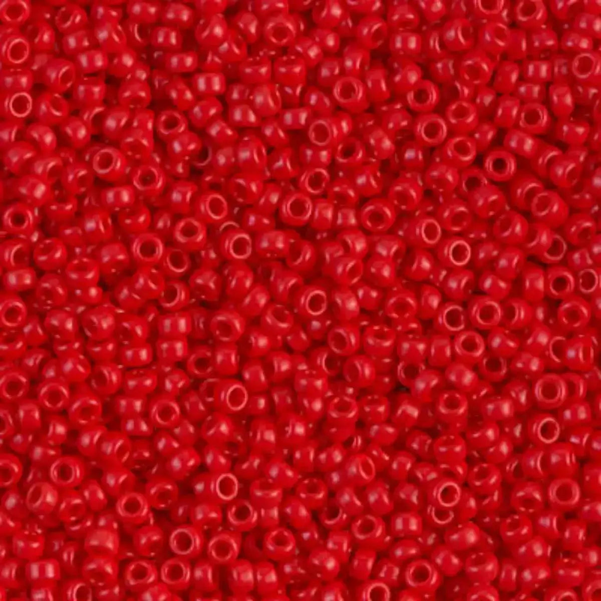 Miyuki 11/0 Seed Beads, 11-0408, Opaque Red, 10g - The Argus Collection