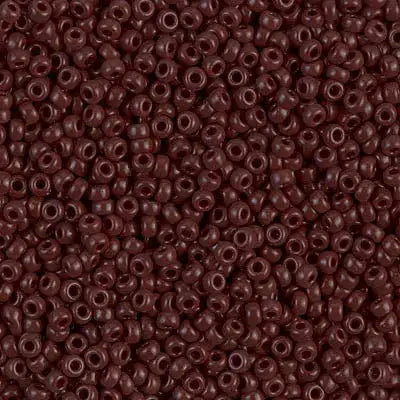 Miyuki 11/0 Seed Beads, 11-0409, Opaque Brown, 10g - The Argus Collection