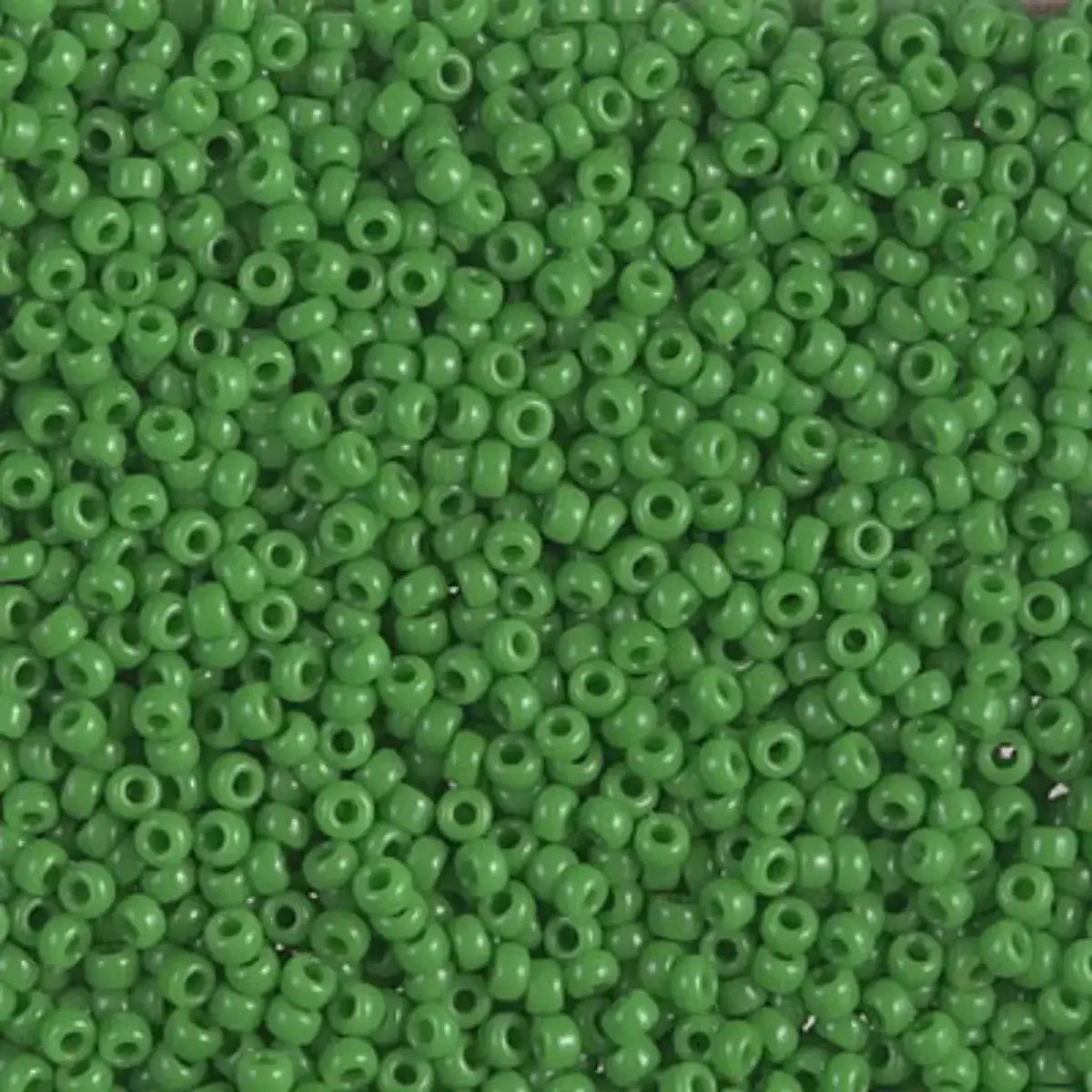 Miyuki 11/0 Seed Beads, 11-0411, Opaque Jade Green, 10g - The Argus Collection