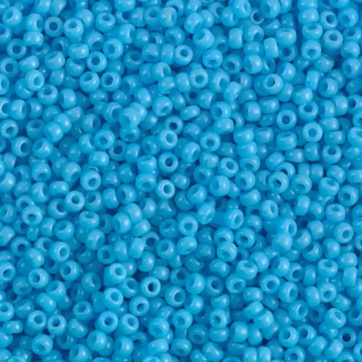 Miyuki 11/0 Seed Beads, 11-0413, Opaque Turquoise Blue, 10g - The Argus Collection