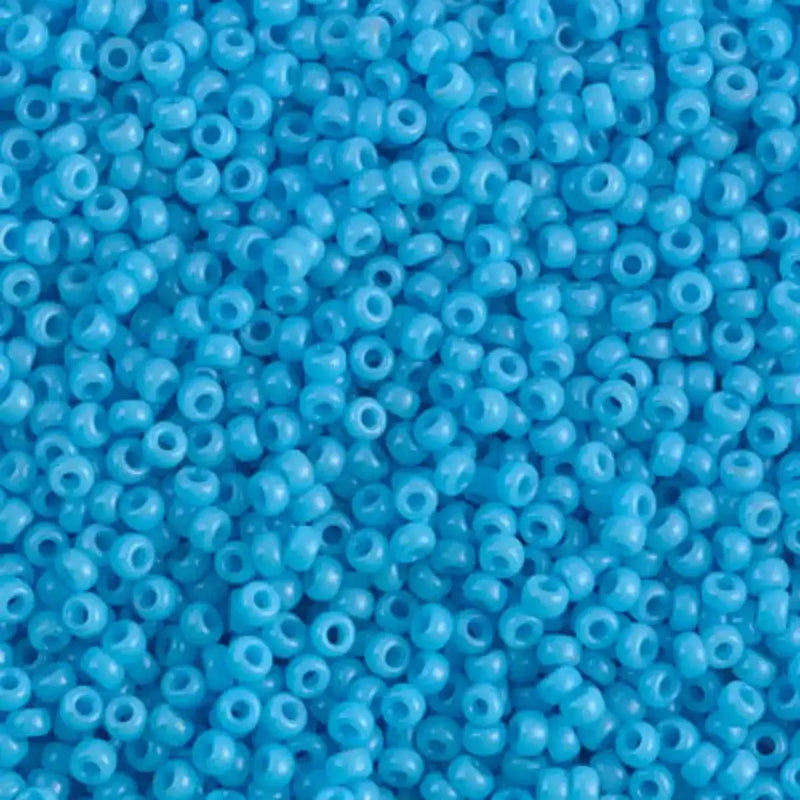 Miyuki 11/0 Seed Beads, 11-0413, Opaque Turquoise Blue, 10g - The Argus Collection