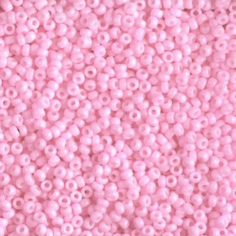 Miyuki 11/0 Seed Beads, 11-0415, Opaque Pink, 10g - The Argus Collection