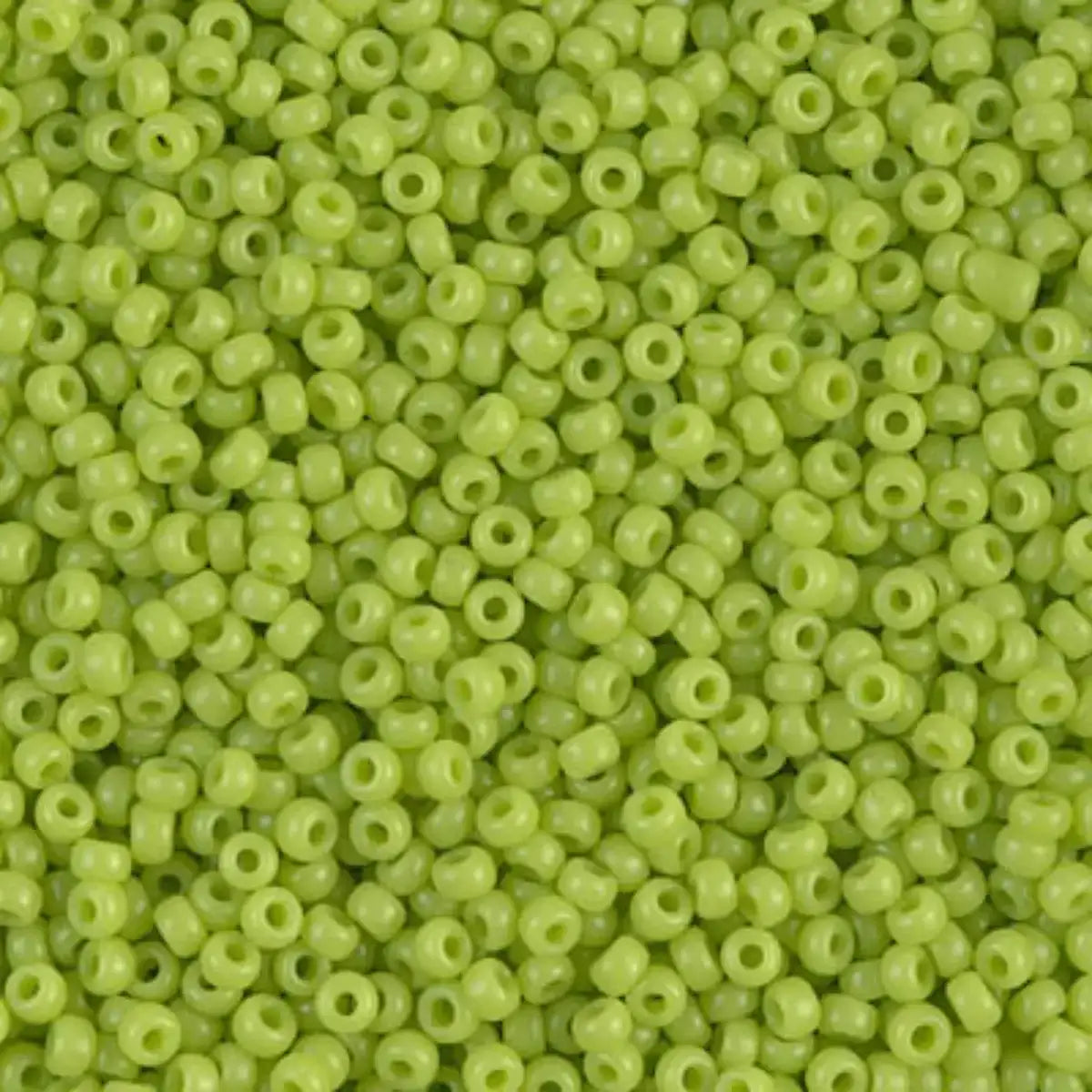 Miyuki 11/0 Seed Beads, 11-0416, Opaque Chartreuse, 10g - The Argus Collection