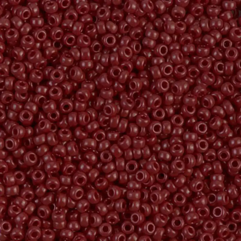 Miyuki 11/0 Seed Beads, 11-0419, Opaque Chocolate Brown, 10g - The Argus Collection