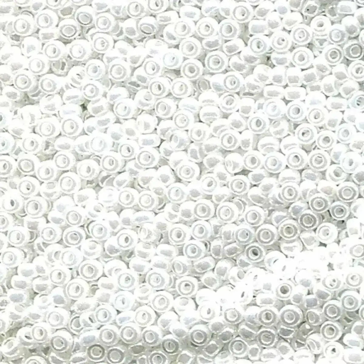 Miyuki 11/0 Seed Beads, 11-0420, White Pearl Ceylon, 10g - The Argus Collection