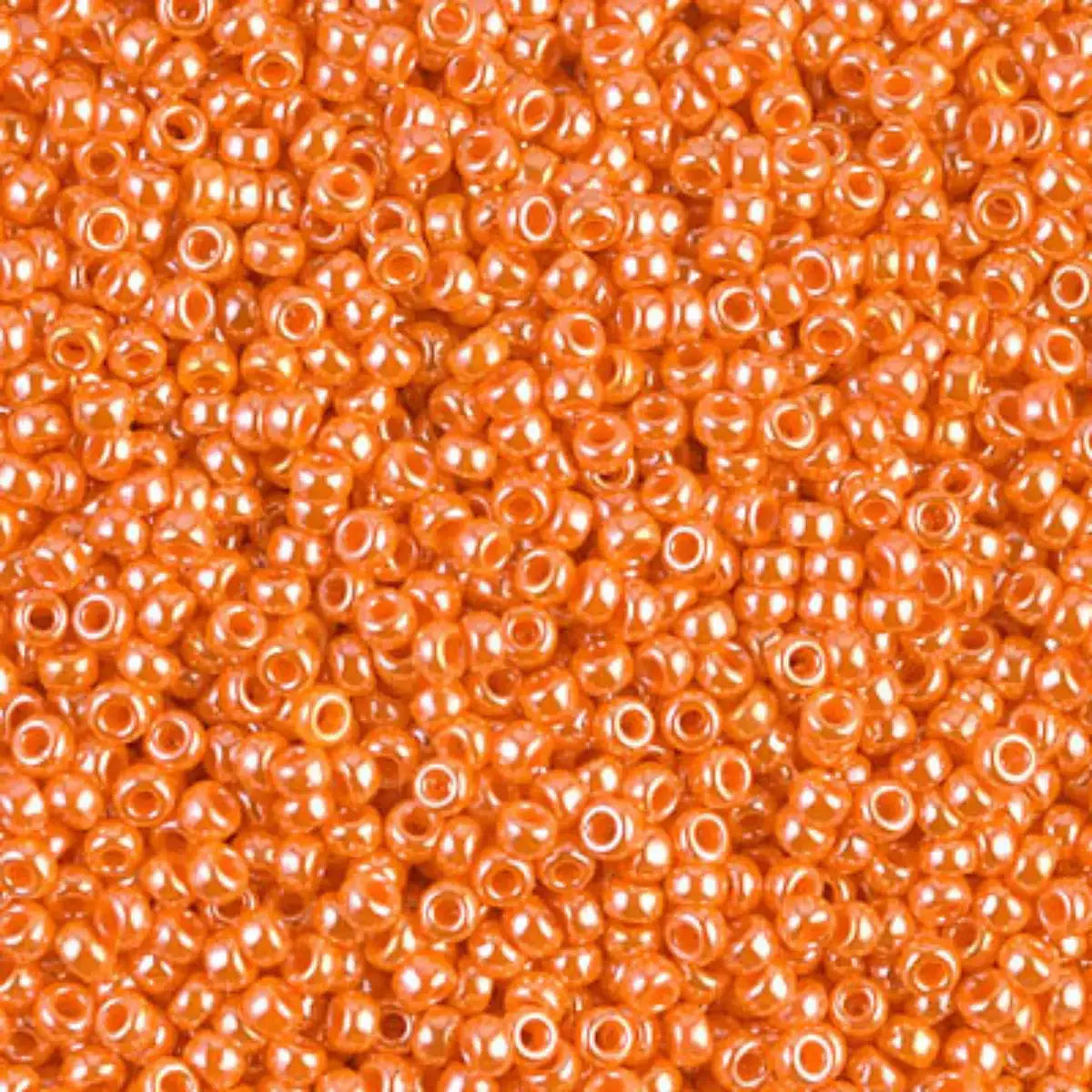 Miyuki 11/0 Seed Beads, 11-0423, Opaque Light Orange Luster, 10g - The Argus Collection
