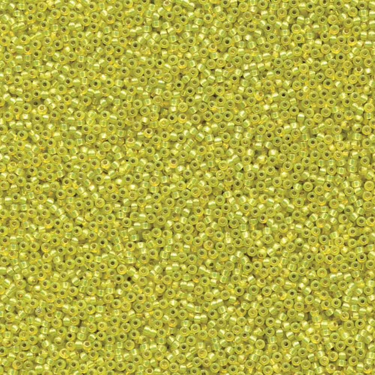 Miyuki 11/0 Seed Beads, 11-4236, Duracoat Silver Lined Yellow, 10g