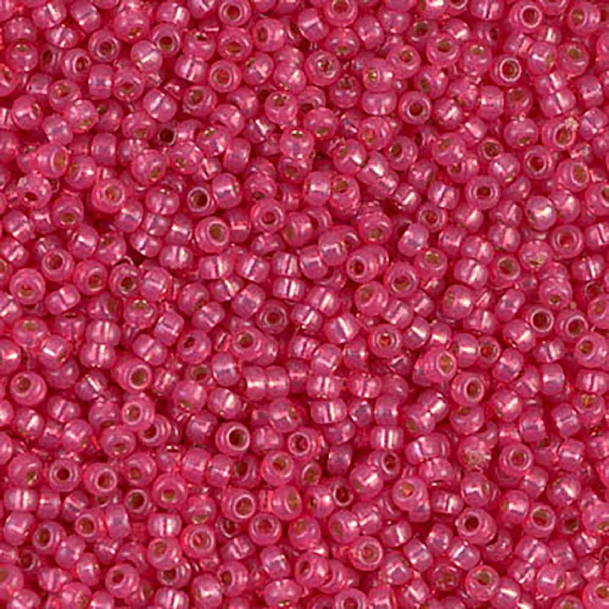 Miyuki 11/0 Seed Beads, 11-4239, Duracoat Silver Lined Hot Pink, 10g
