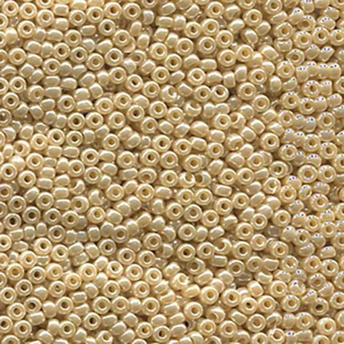 Miyuki 11/0 Seed Beads, 11-0442, Ivory Gold Luster, 10g - The Argus Collection