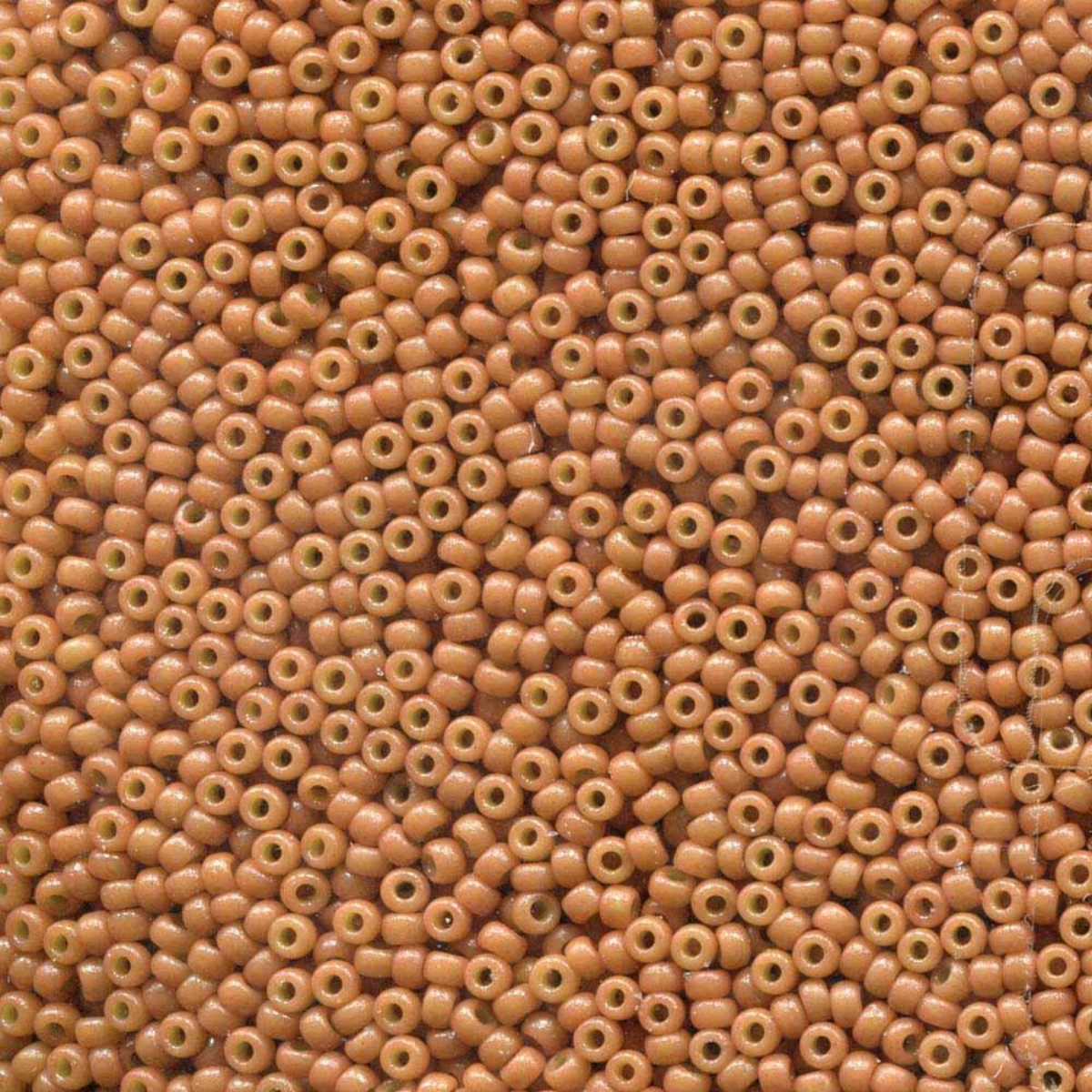 Miyuki 11/0 Seed Beads, 11-4457, Duracoat Opaque Creamy Coral, 10g
