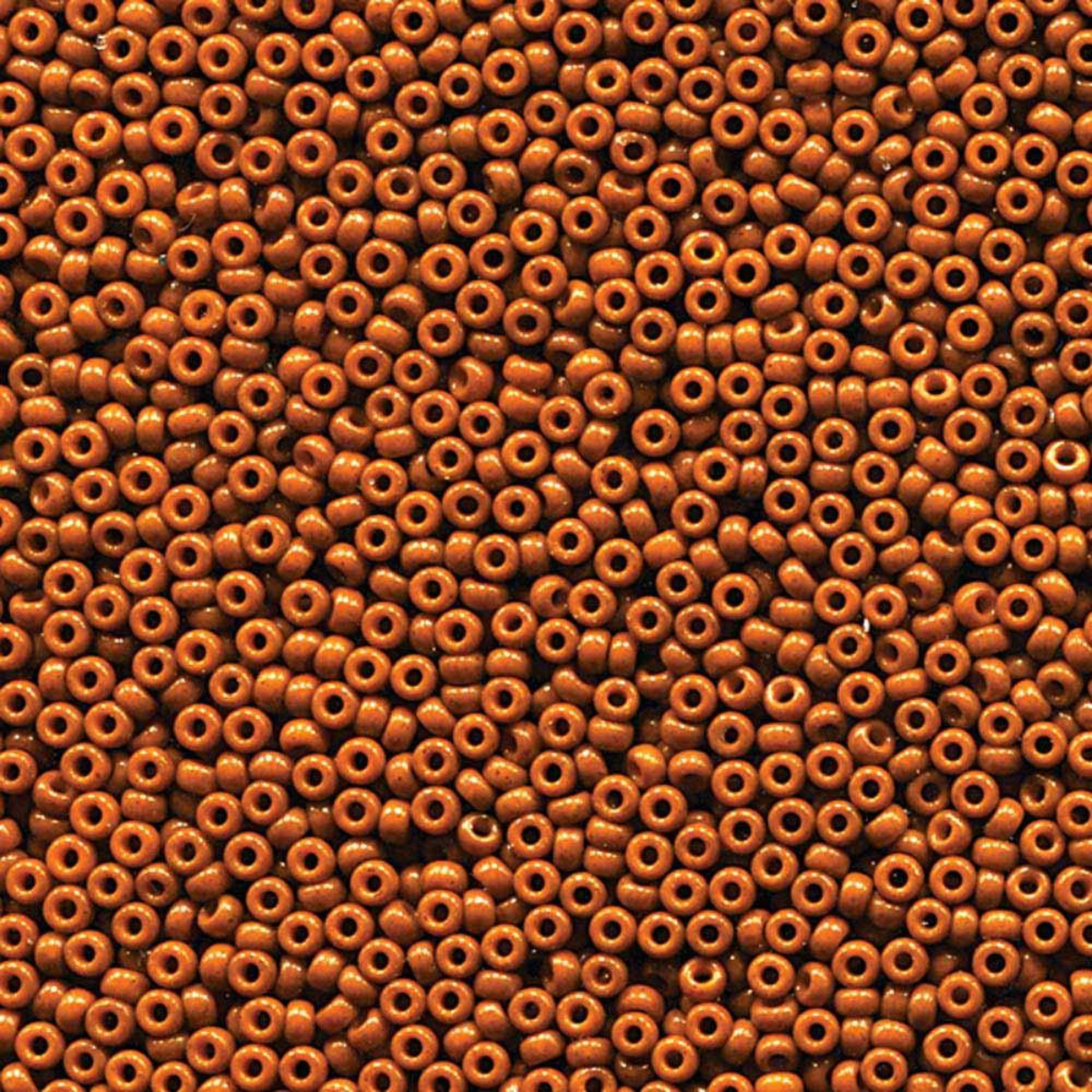 Miyuki 11/0 Seed Beads, 11-4458, Duracoat Opaque Red Brown, 10g