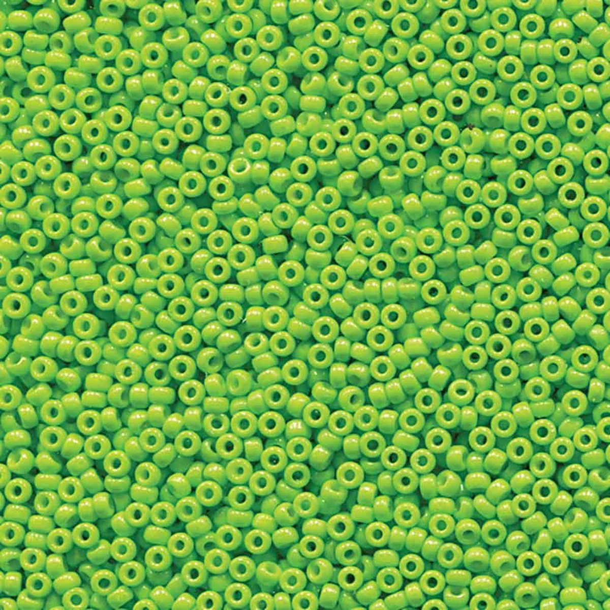 Miyuki 11/0 Seed Beads, 11-4471, Duracoat Opaque Neon Green, 10g