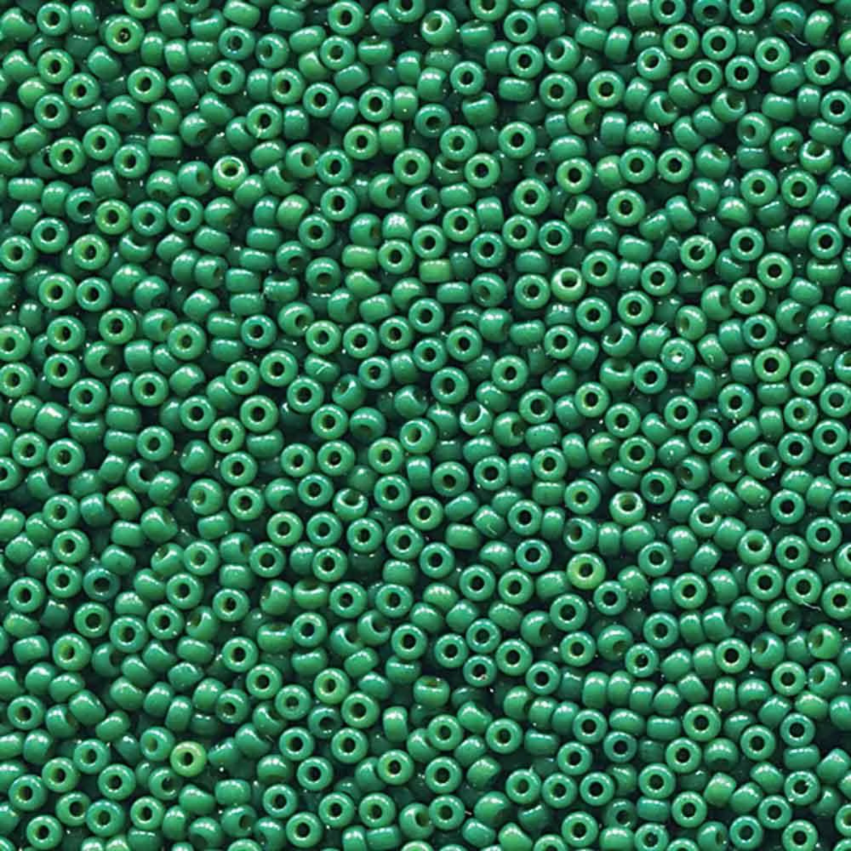 Miyuki 11/0 Seed Beads, 11-4477, Duracoat Opaque Deep Green, 10g