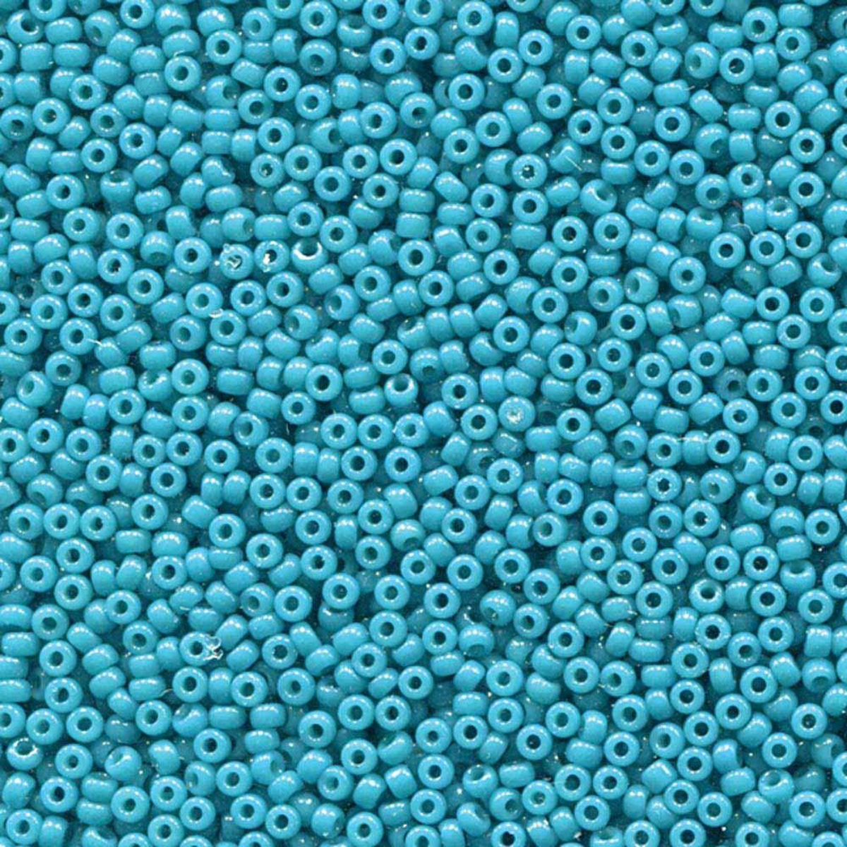 Miyuki 11/0 Seed Beads, 11-4483, Duracoat Opaque Blue Green, 10g
