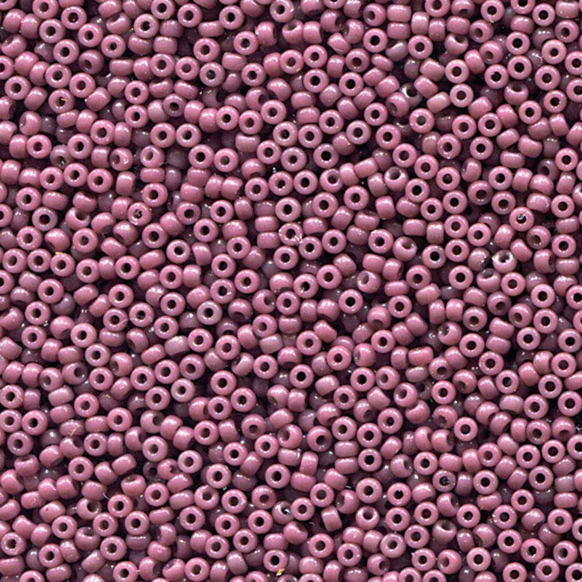Miyuki 11/0 Seed Beads, 11-4487, Duracoat Opaque Mauve, 10g