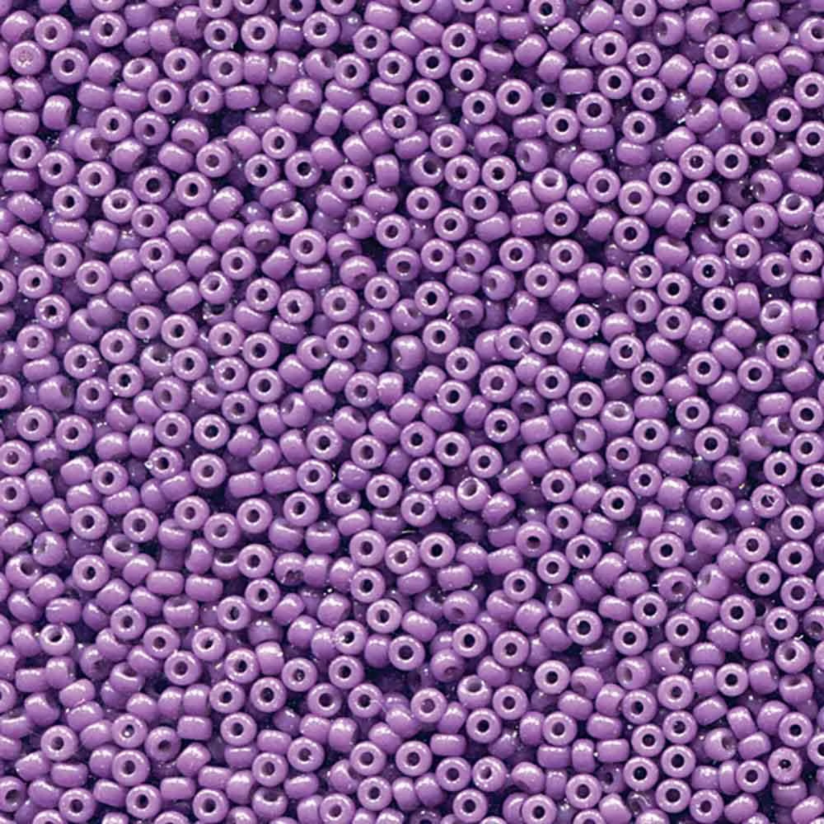 Miyuki 11/0 Seed Beads, 11-4490, Duracoat Opaque Dark Purple, 10g