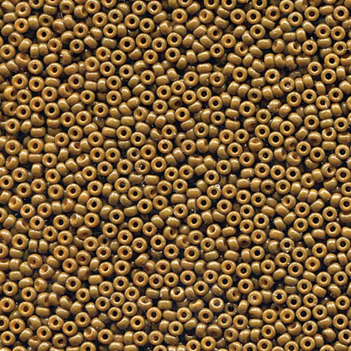 Miyuki 11/0 Seed Beads, 11-4492, Duracoat Opaque Topaz, 10g