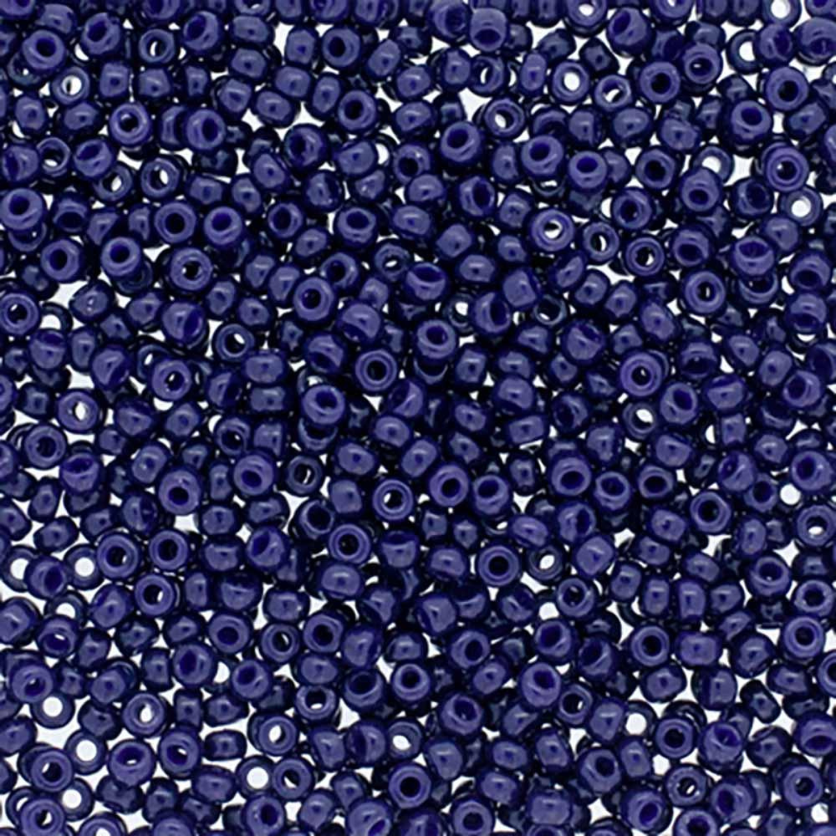Miyuki 11/0 Seed Beads, 11-4494, Duracoat Opaque Dark Navy Blue, 10g