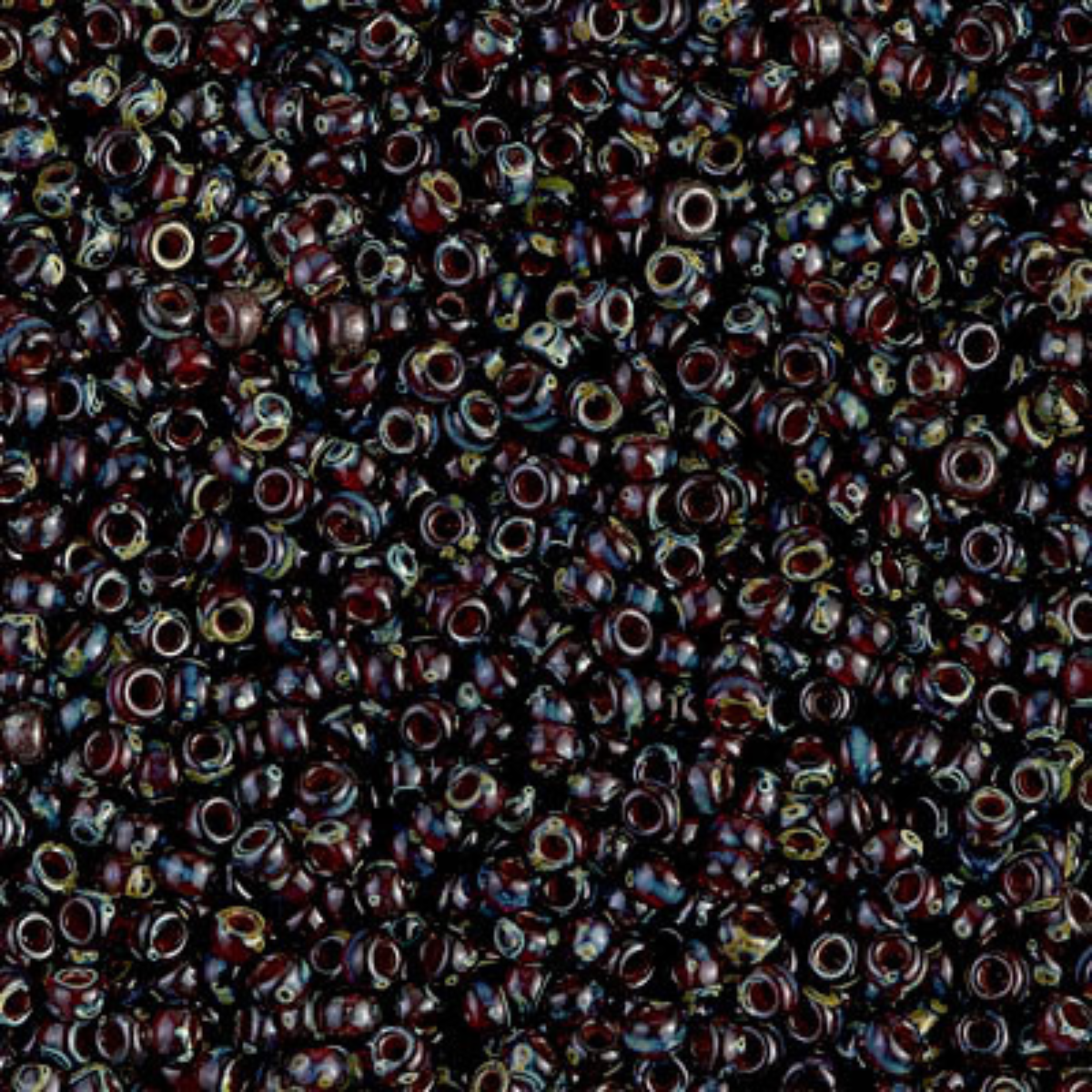 Miyuki 11/0 Seed Beads, 11-4504, Picasso Transparent Garnet, 10g