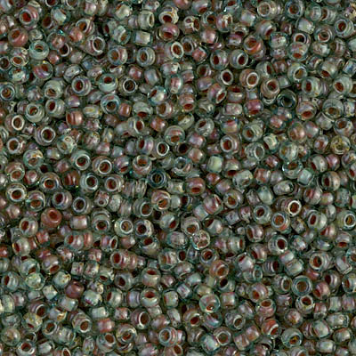 Miyuki 11/0 Seed Beads, 11-4506, Picasso Transparent Olivine, 10g