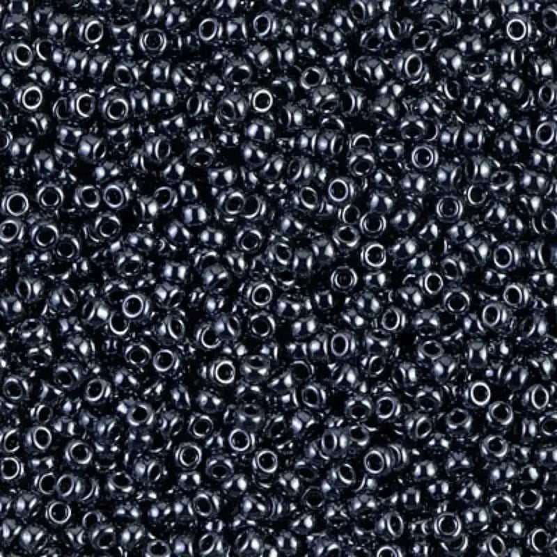 Miyuki 11/0 Seed Beads, 11-0451, Gunmetal, 10g - The Argus Collection