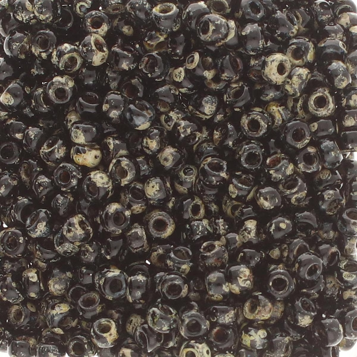 Miyuki 11/0 Seed Beads, 11-4511, Picasso Smoky Black, 10g