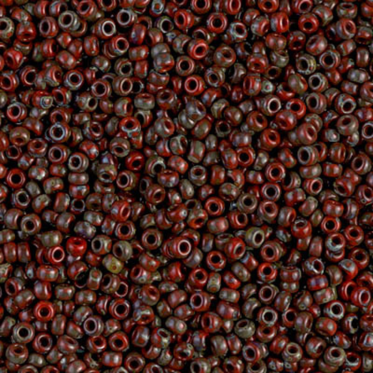 Miyuki 11/0 Seed Beads, 11-4513, Picasso Red Garnet, 10g