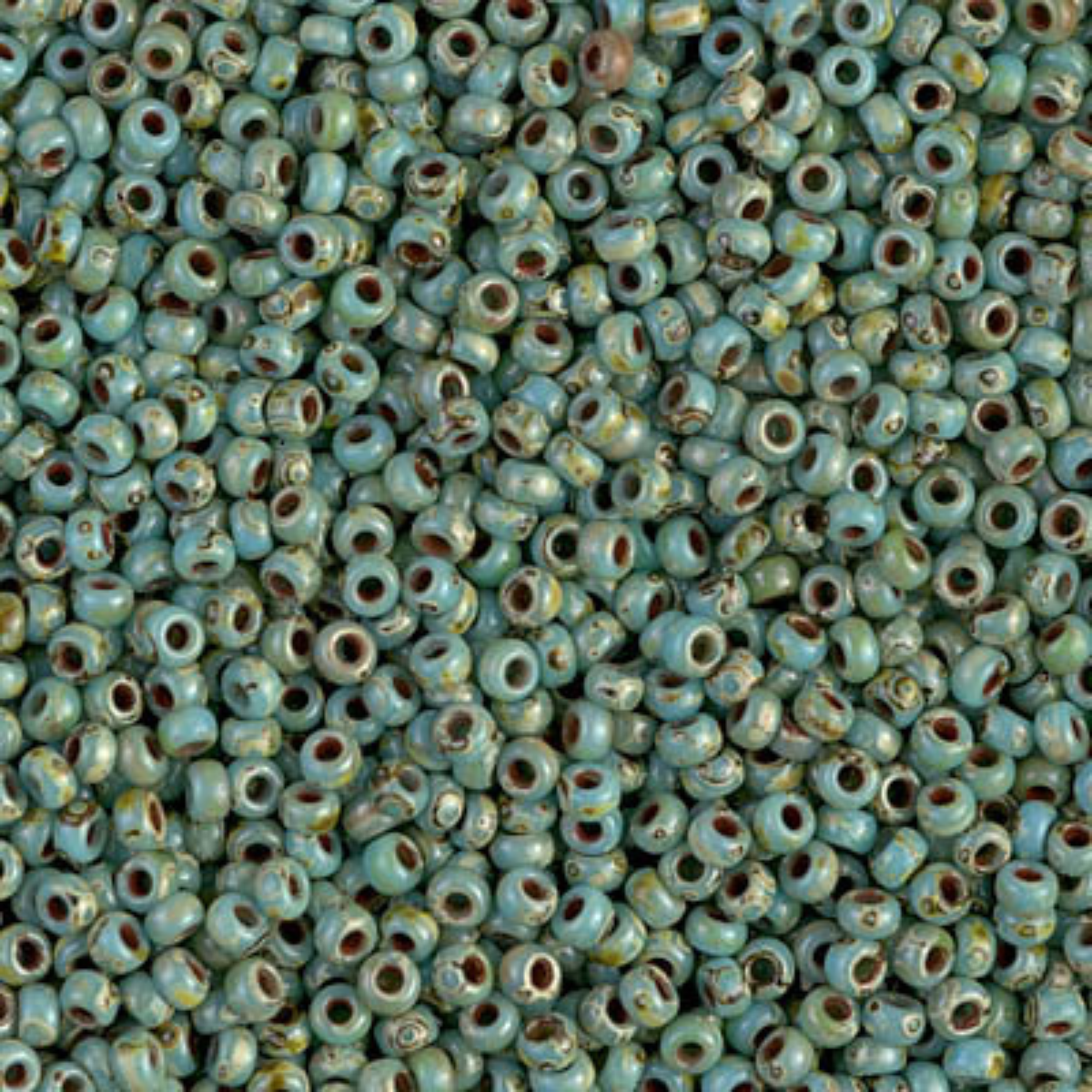 Miyuki 11/0 Seed Beads, 11-4514, Picasso Seafoam Green, 10g