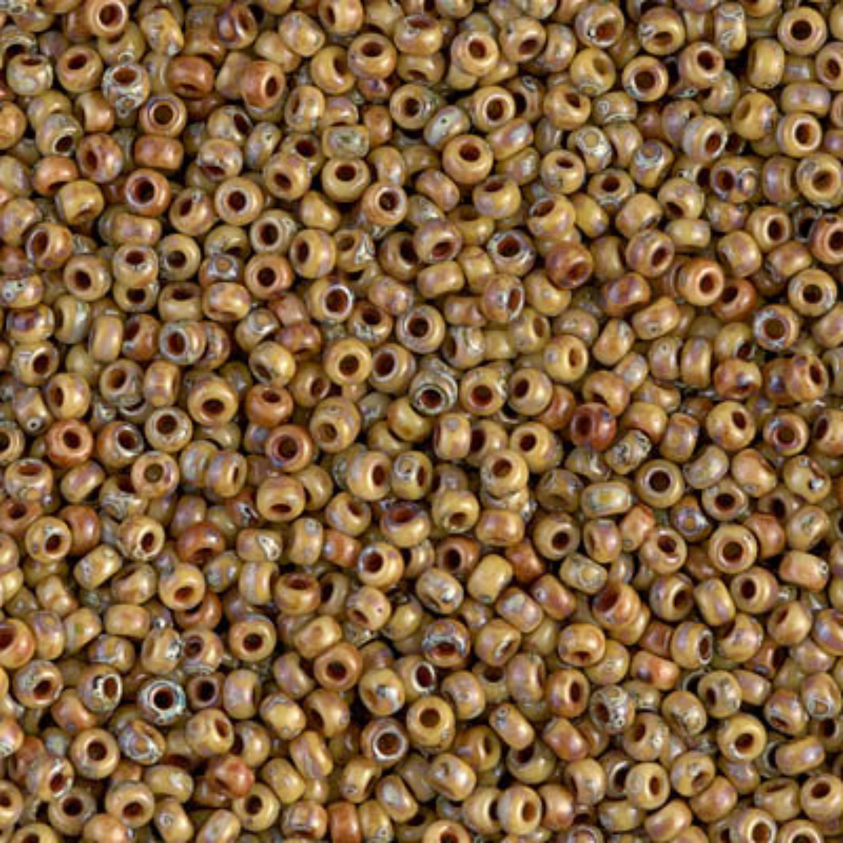 Miyuki 11/0 Seed Beads, 11-4517, Picasso Brown Tan, 10g