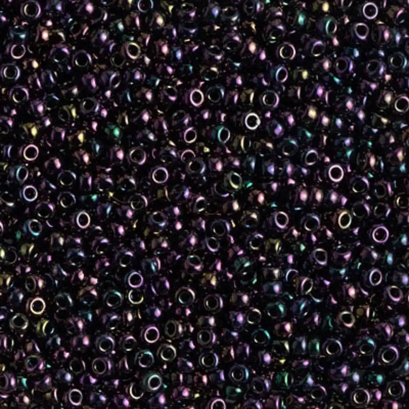 Miyuki 11/0 Seed Beads, 11-0454, Metallic Purple Iris, 10g - The Argus Collection